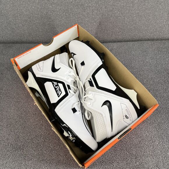 Nike Alpha Menace Pro 3 Mid Men's Football Cleats WHT/BLK CT6649-100 Size 14 - Picture 15 of 16